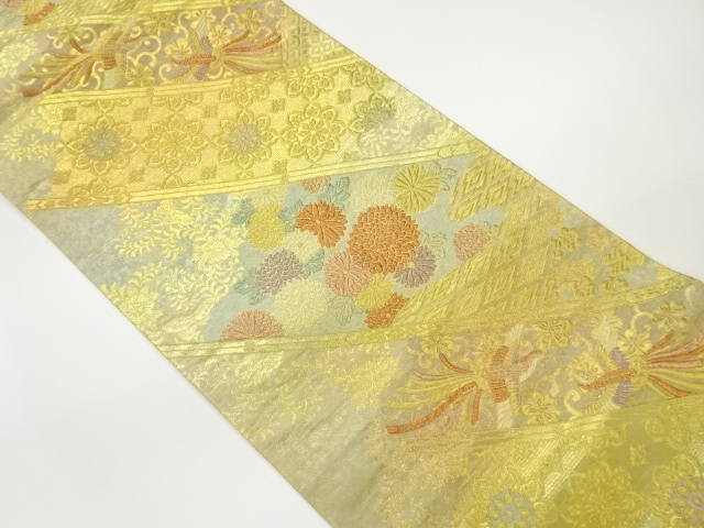 JAPANESE FUKURO OBI / WOVEN FLOWERS